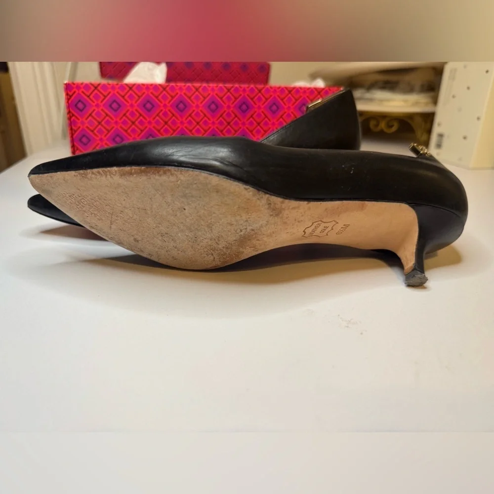 TORY BURCH Elizabeth leather pumps Black Sz 6.5